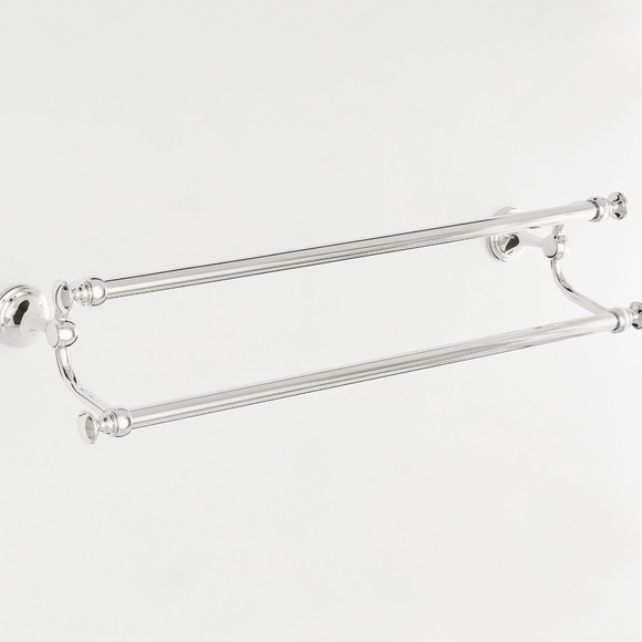 Pottery Barn | Mercer Double Towel Bar Nickel - Picture 1 of 7
